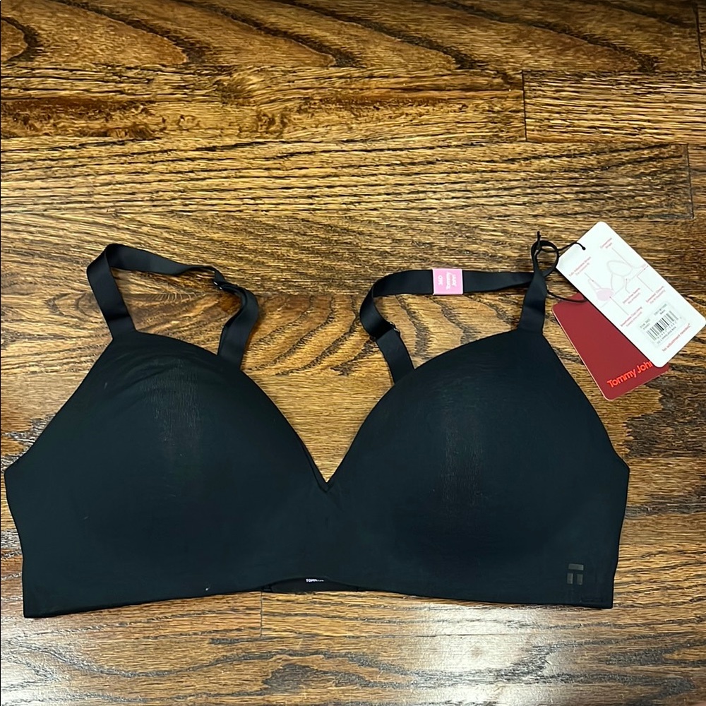 Tommy John Black Wireless T-Shirt Bra